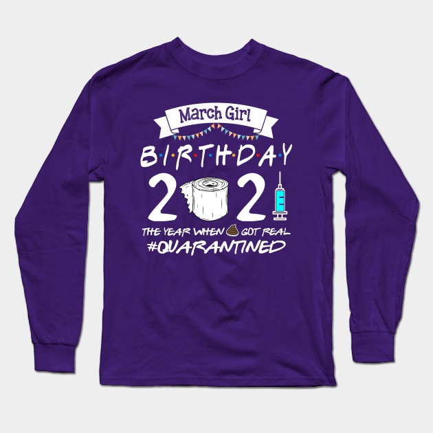 March Girl Birthday Gift 2021 Long Sleeve T-Shirt by Salt88